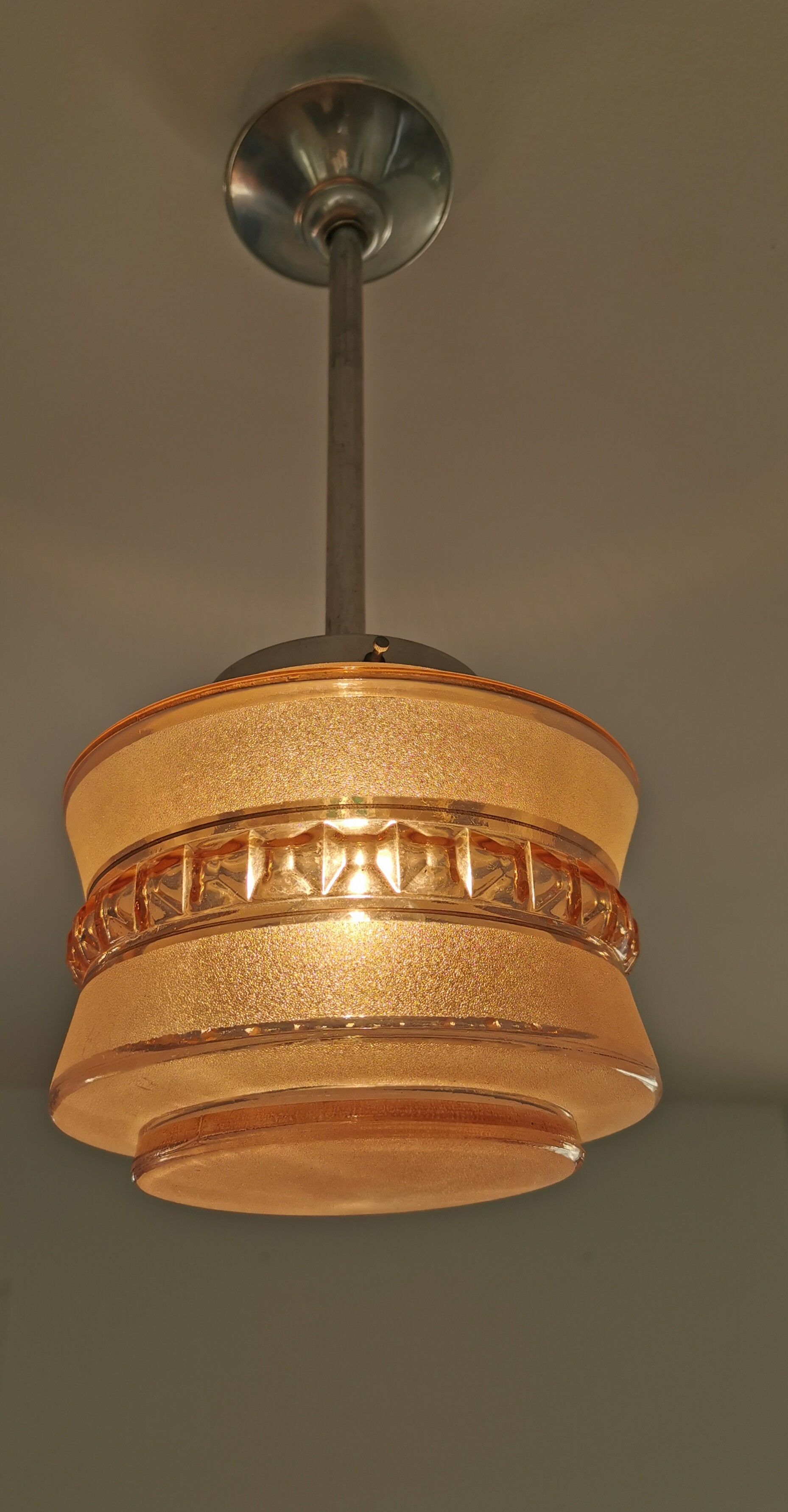 Vintage glass globe pendant lamp