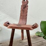 Brutalist chair tripod arts and crafts