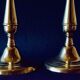 Pair of brass candlesticks