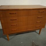 Scandinavian teak chest of drawers, 1960s design