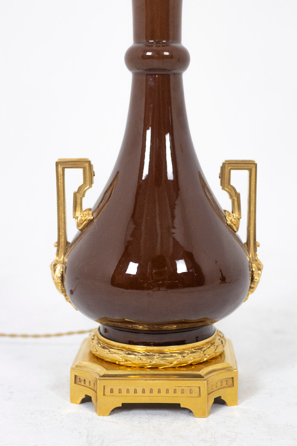 Pair of lamps in porcelain and bronze circa 1880