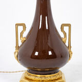 Pair of lamps in porcelain and bronze circa 1880
