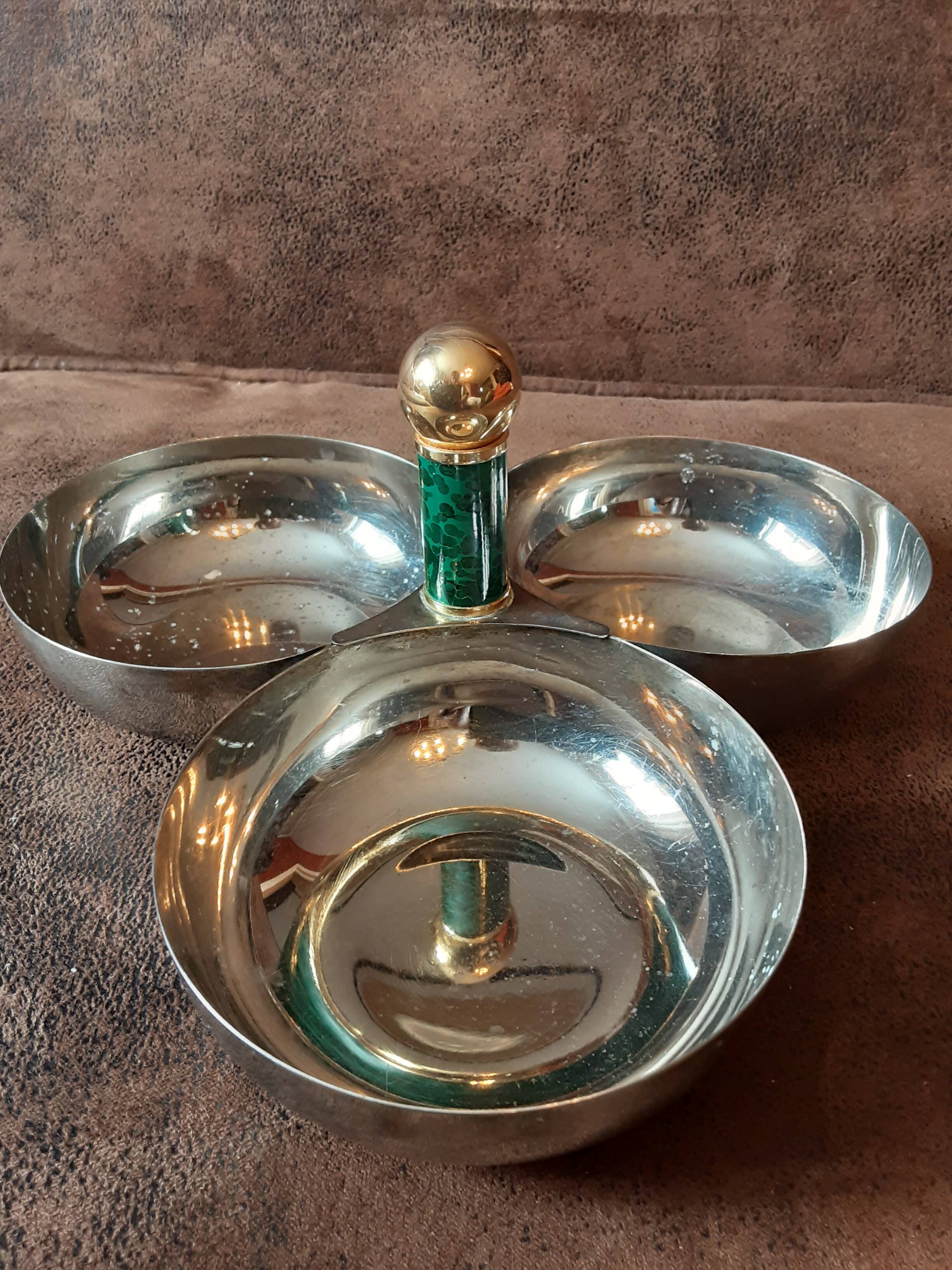 Stainless steel aperitif compartment dish