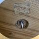 Vintage Scandinavian Turned Wood Lamp + Vintage Fabric Shade