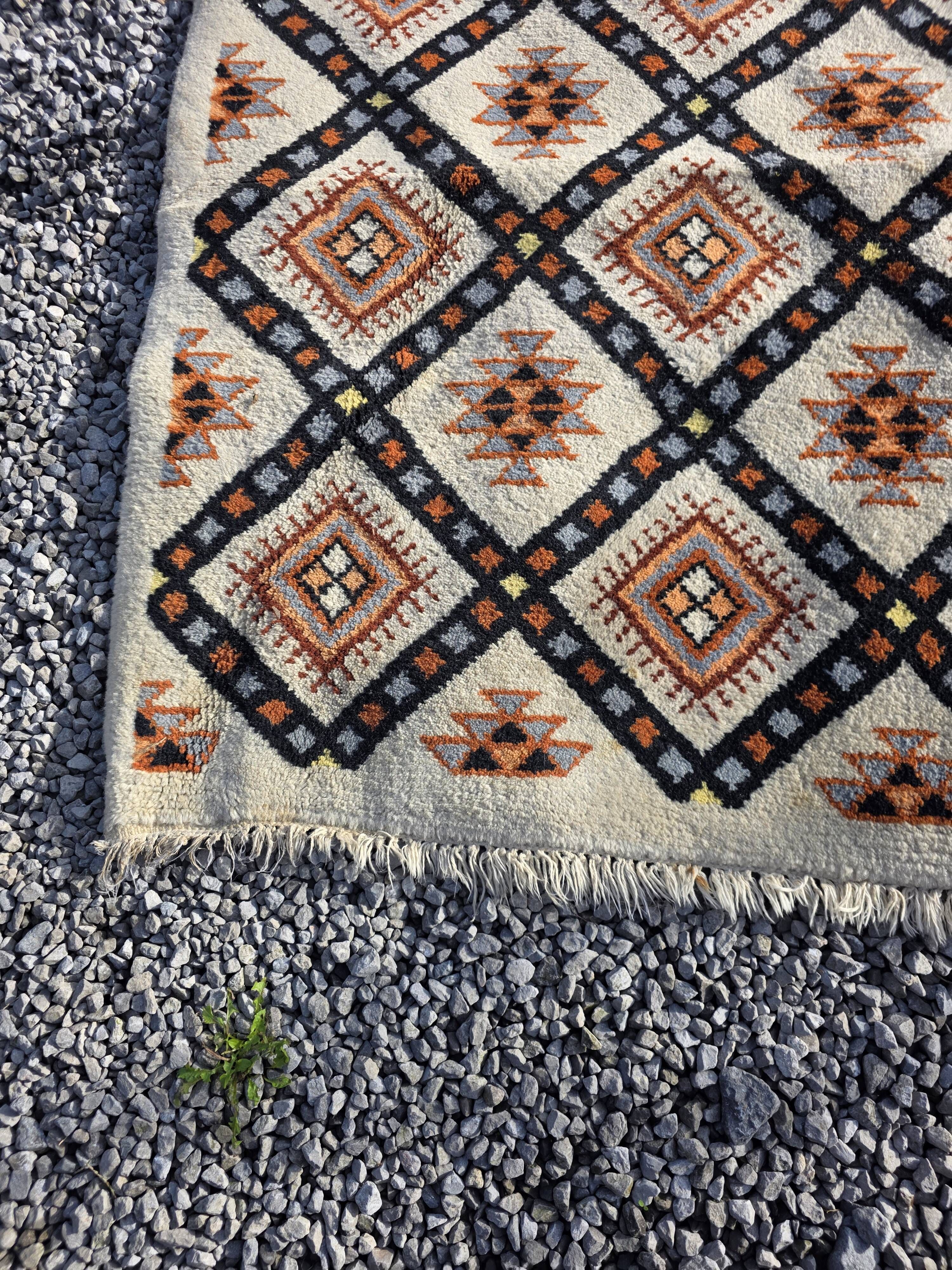 Tapis scandinave en laine des années 60/70