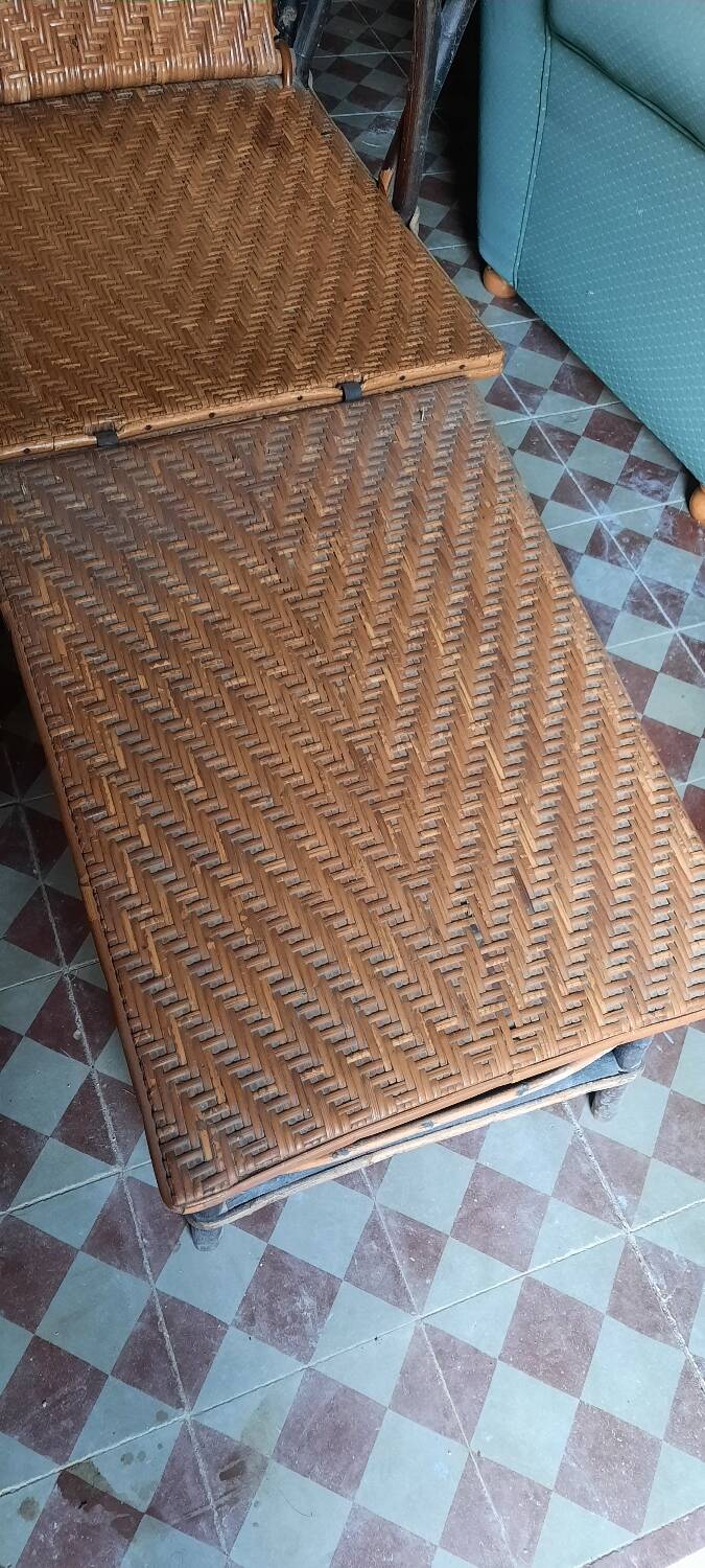 Vintage rattan lounge chair