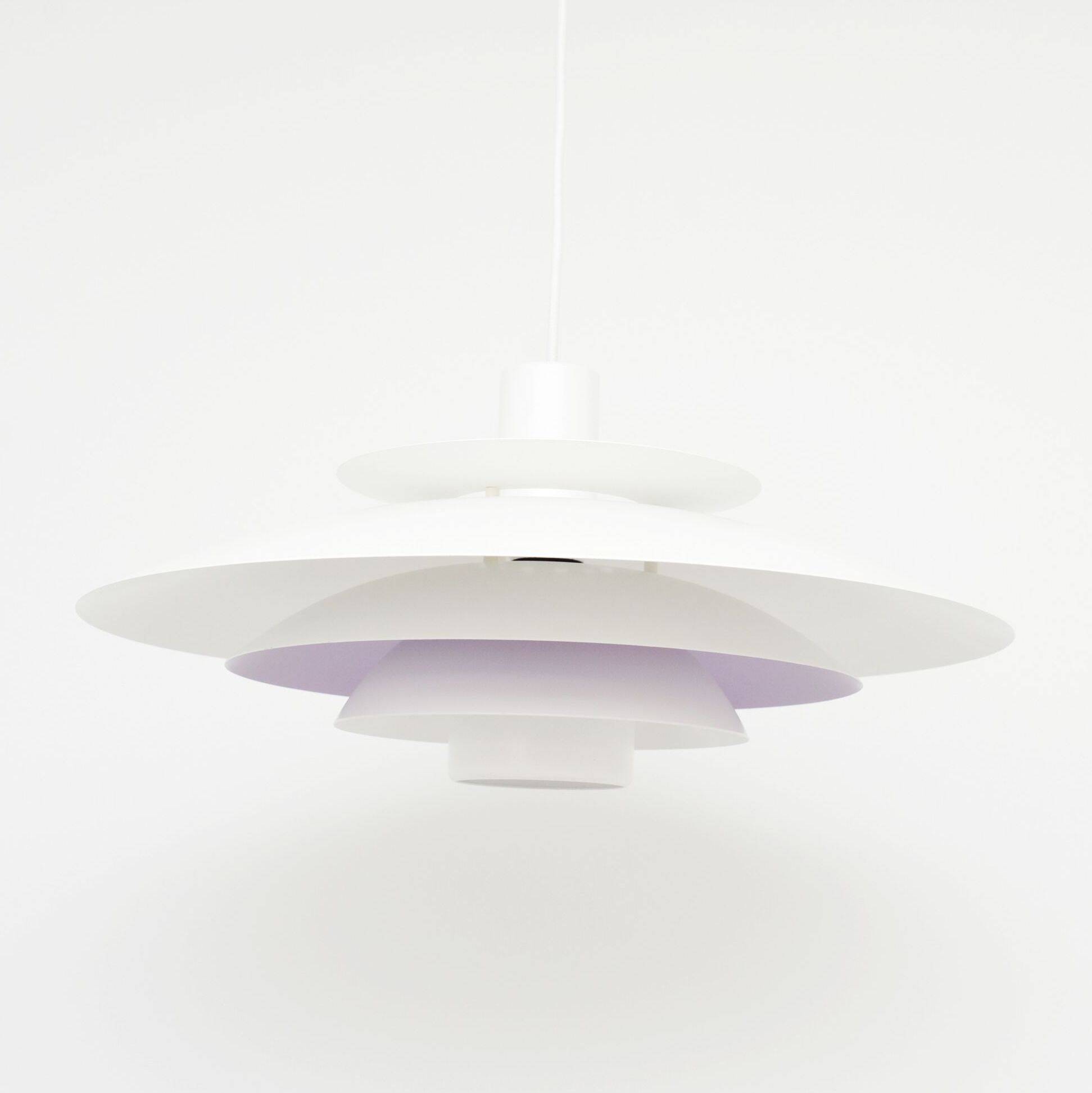 White Scandinavian Form Light lamp, 1970s