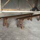 Pair of large solid oak farm benches