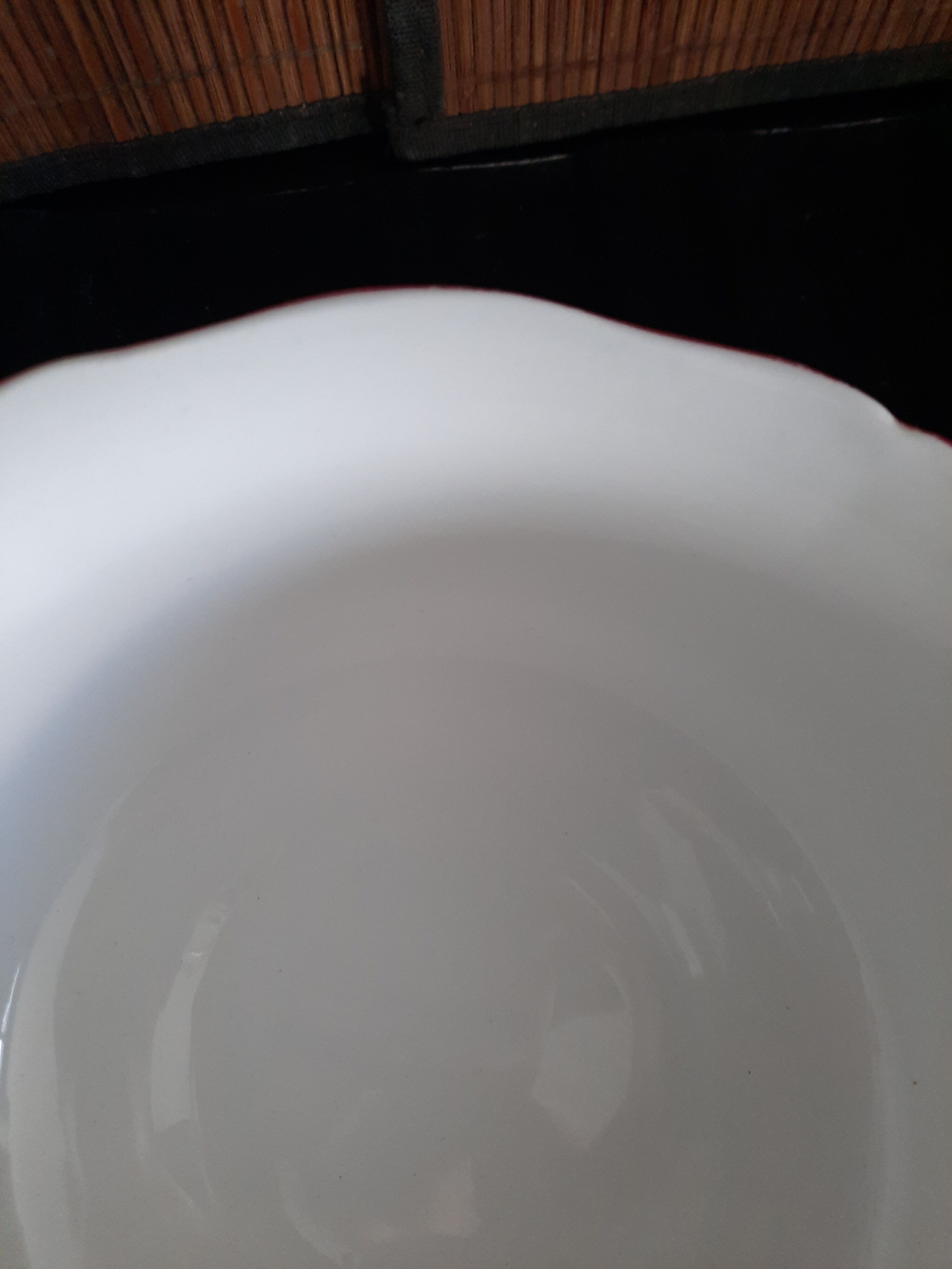 Ceramic salad bowl Old Saint-Amand – floral decoration – very good condition