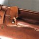 Vintage suitcase 1960 havana gold leather with bellows