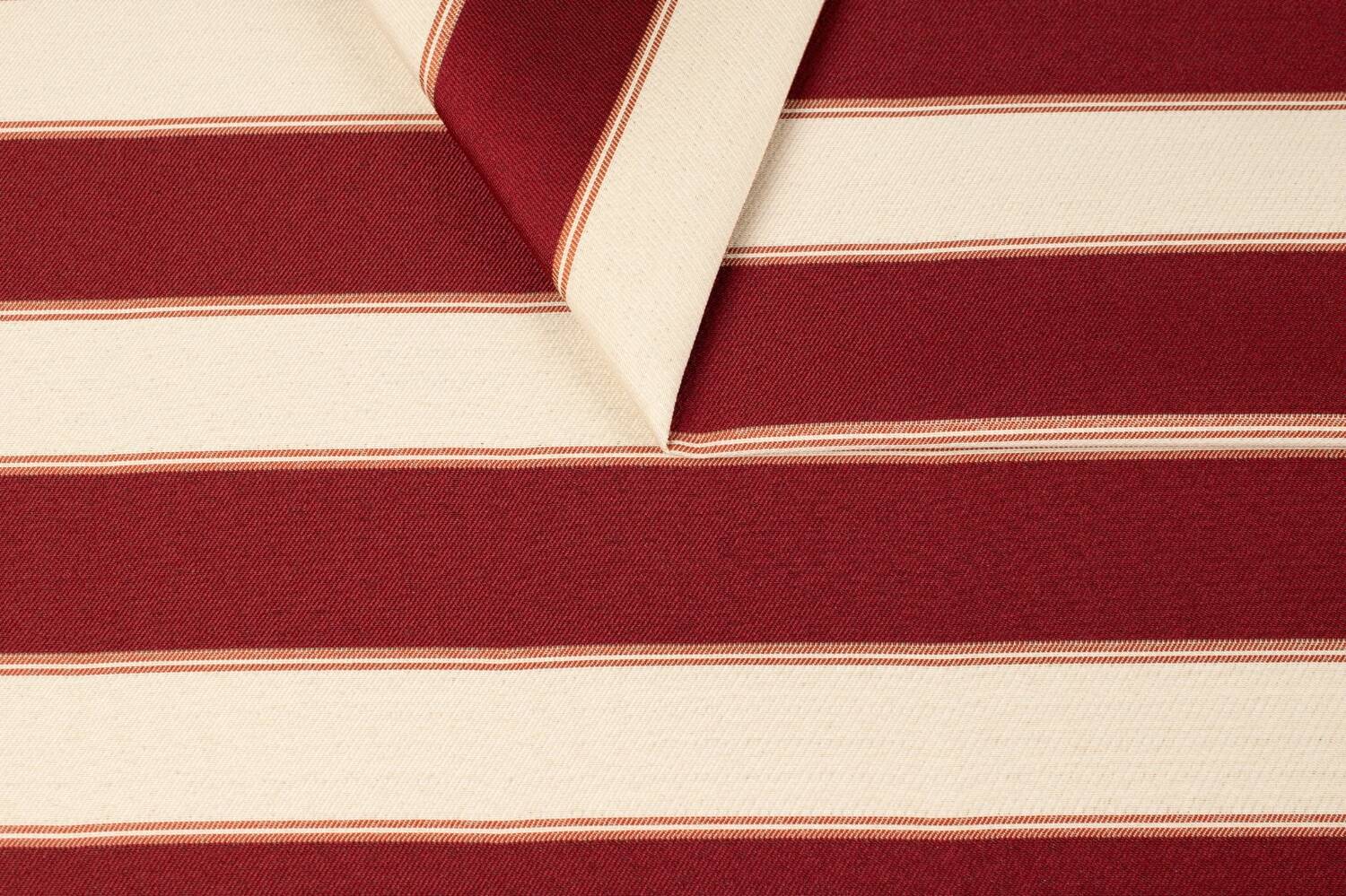 6 chaises en tissu rayé et bois de hêtre foncé