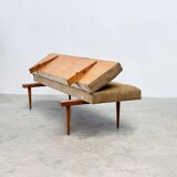 1970's German wooden sofa / daybed