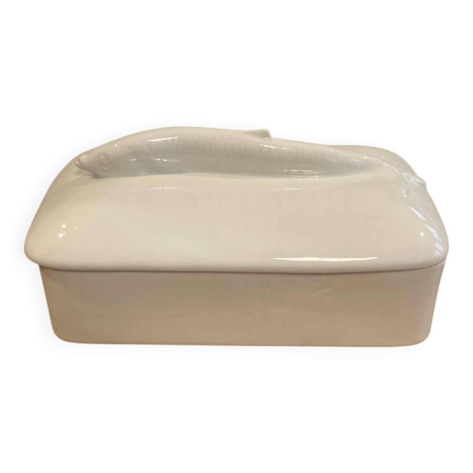 White porcelain fish terrine
