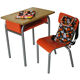 Table et chaise d'écolier vintage