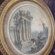 Engraving "Around Rome" by Descourbis and De Machy