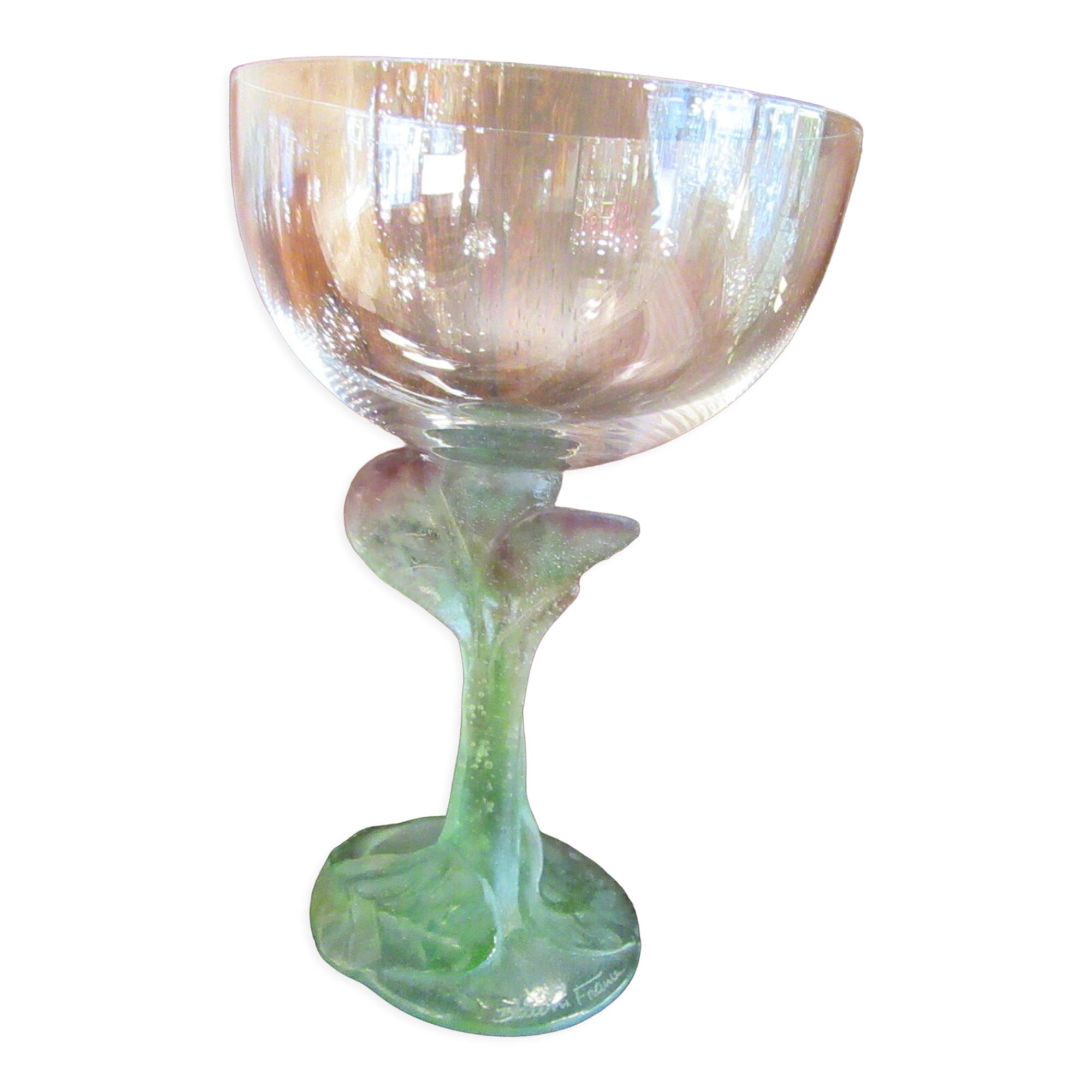 DAUM Crystal champagne glass glass stand