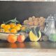 Oil on canvas, still life with fruit