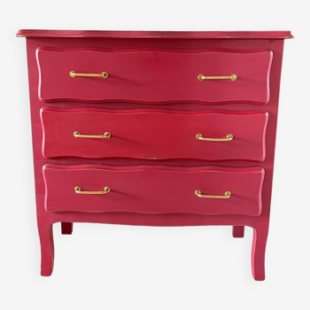 Commode bois framboise vintage