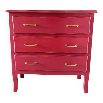 Commode bois framboise vintage