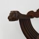 Vintage Savonarola chair with lion head, wood, Italy, 1950s
