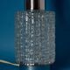 Vintage textured glass and chrome-plated steel lamp base - 1960