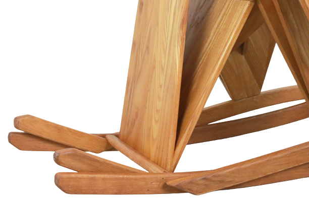 Sculptural rocking chair origami bird