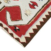 Tapis kilim vintage herki tissé à la main en Turquie 96 cm x 332 cm