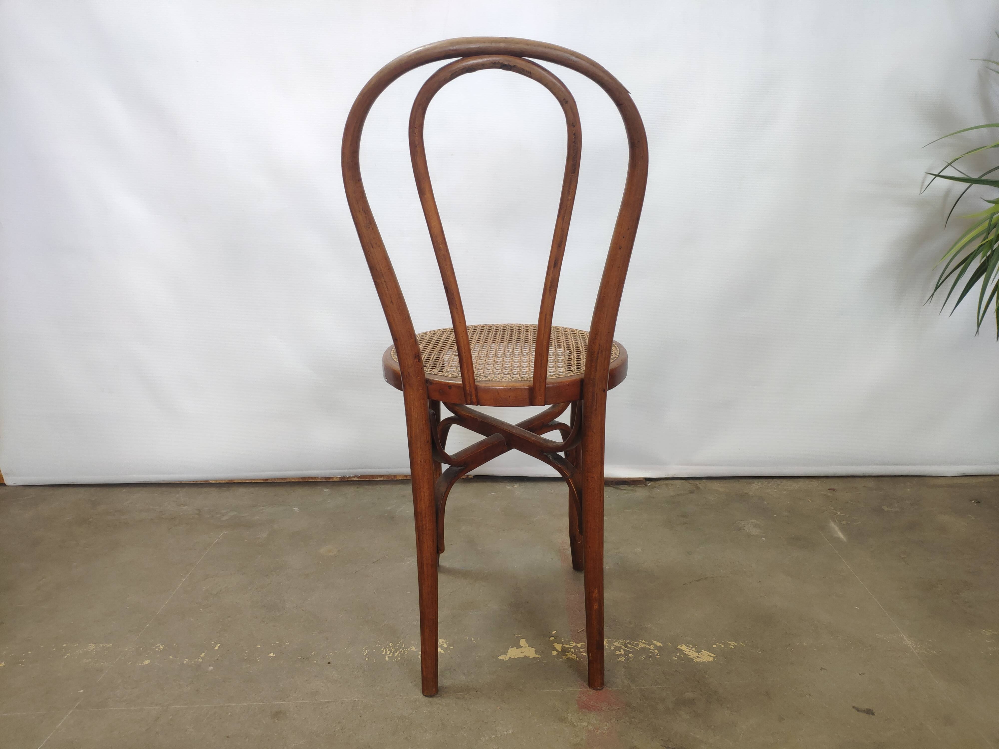 Chaise Léon Cambier bistrot vintage bois courbé Thonet
