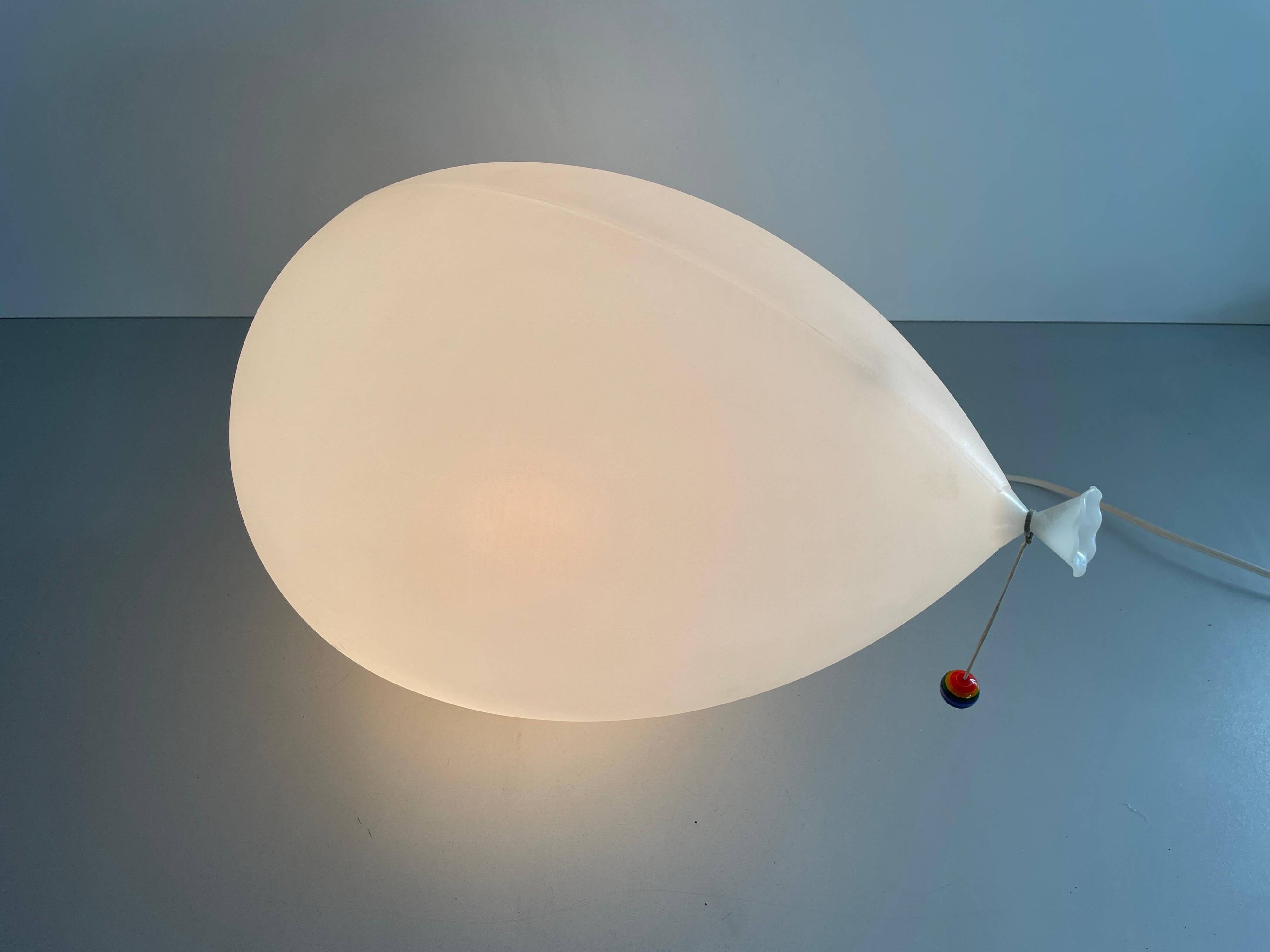Large white plastic balloon wall light by Yves Christin for BILUMEN, 1970s, Italy.