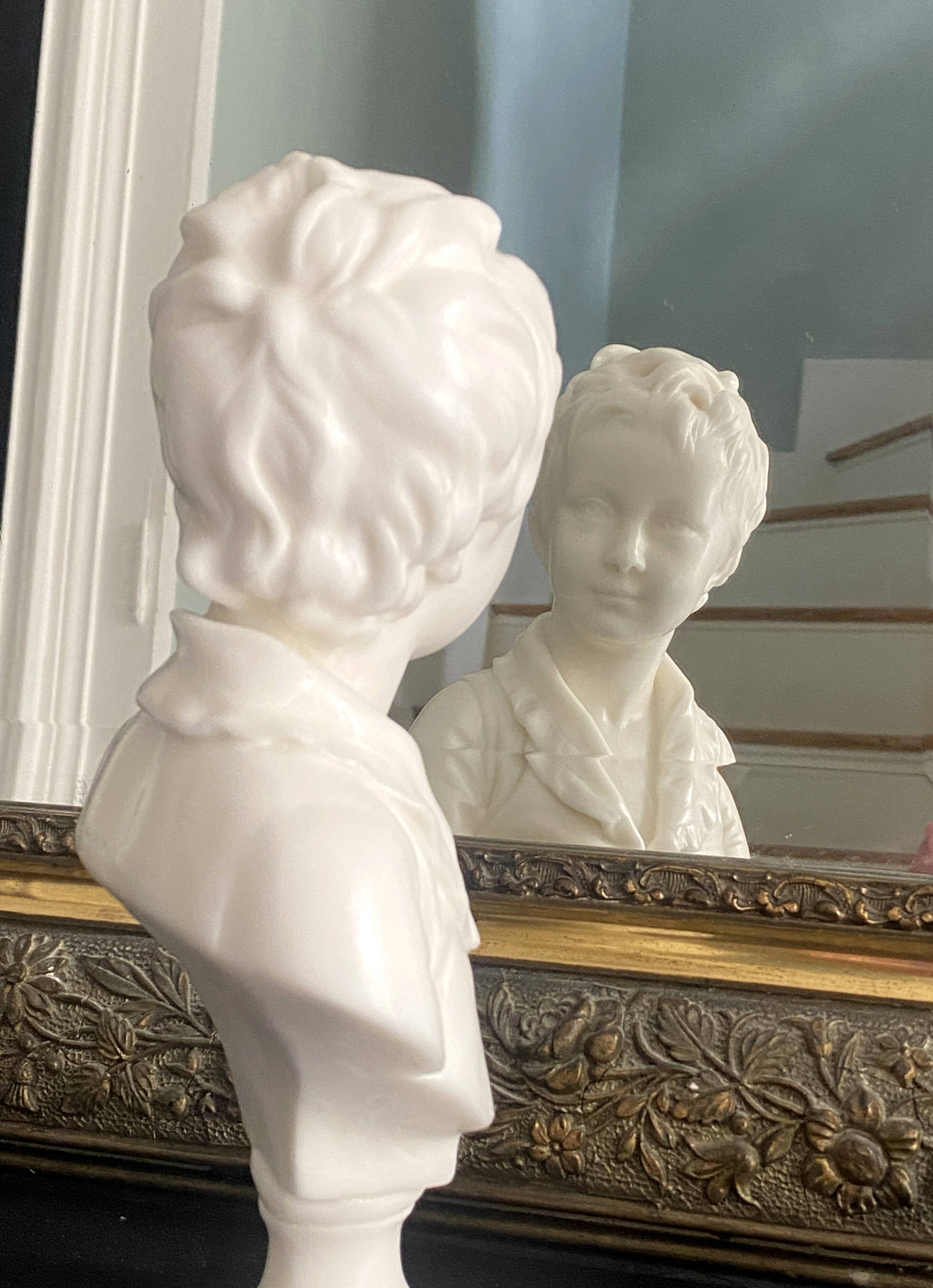 Ancient and charming sculpture depicting Louise Brongniart, daughter of the...