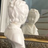 Ancient and charming sculpture depicting Louise Brongniart, daughter of the...