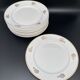 Plates with flowers and silver edging