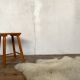 Brutalist primitive stool wears tripod plant solid wooden sofa tip 1950 Furniture decoration