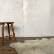 Brutalist primitive stool wears tripod plant solid wooden sofa tip 1950 Furniture decoration