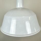 Industrial White Enamel Pendant Lamp from EMAX, 1960s