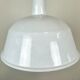 Industrial White Enamel Pendant Lamp from EMAX, 1960s