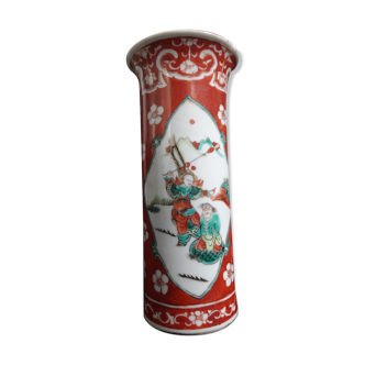 Former chinese vase cone Kangxi brand green family