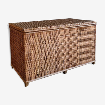 Vintage rattan trunk