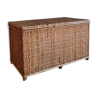 Vintage rattan trunk