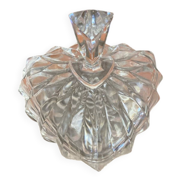 Bonbonnière Drageoir Sucrier Ancien Cristal Vintage #C872