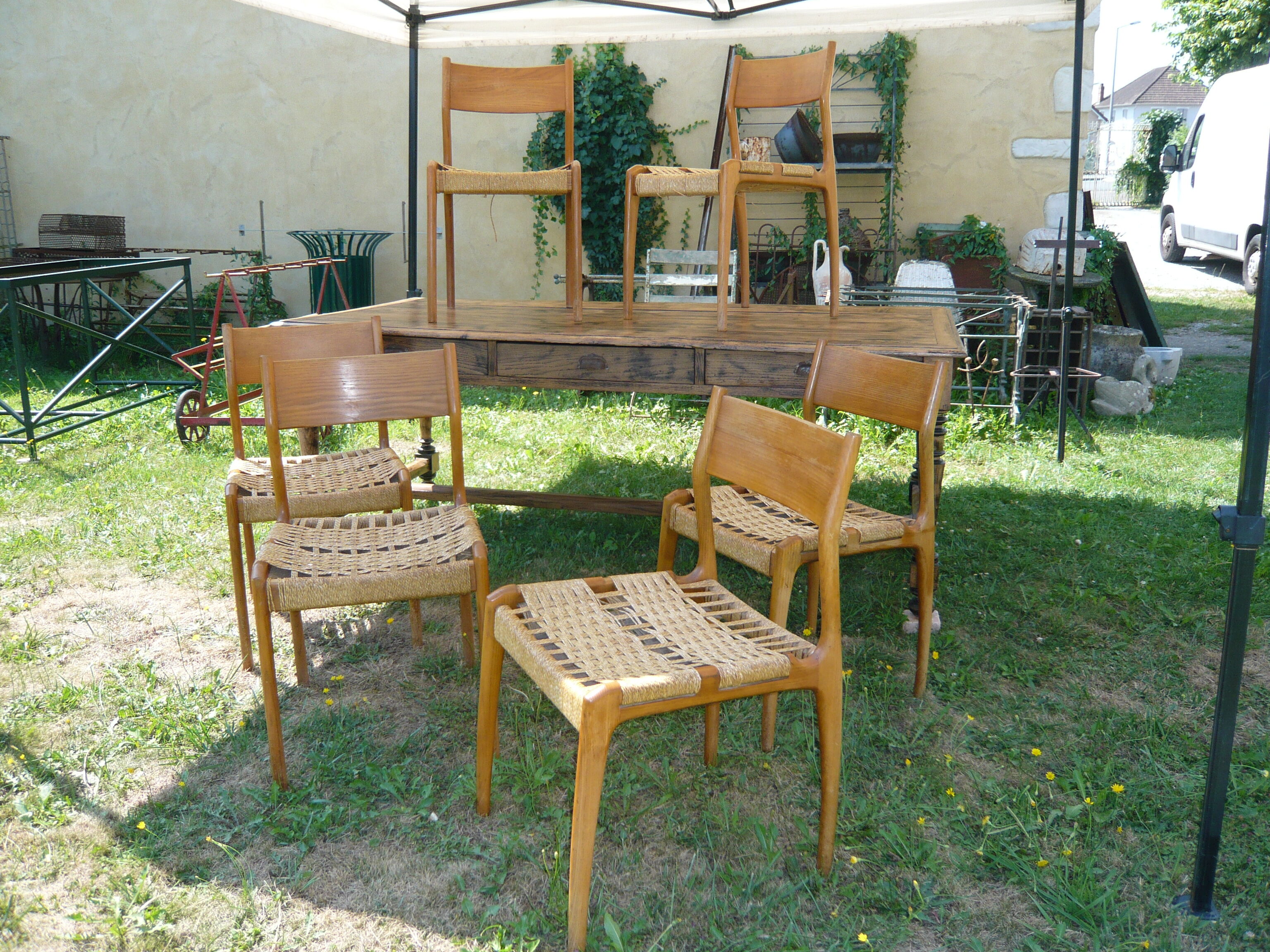 Set of 6 scandinavian chairs