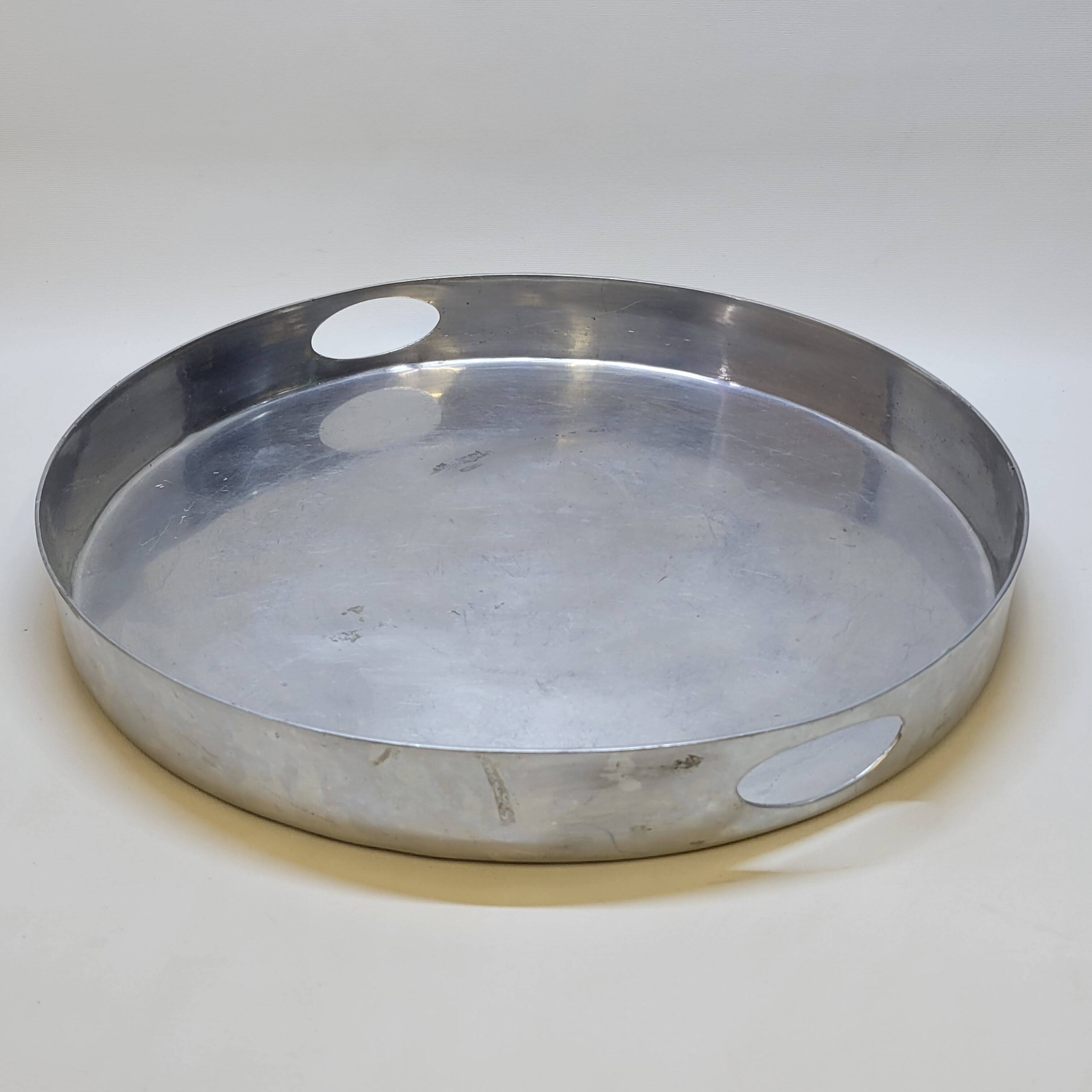Large Vintage Aluminum Serving Tray