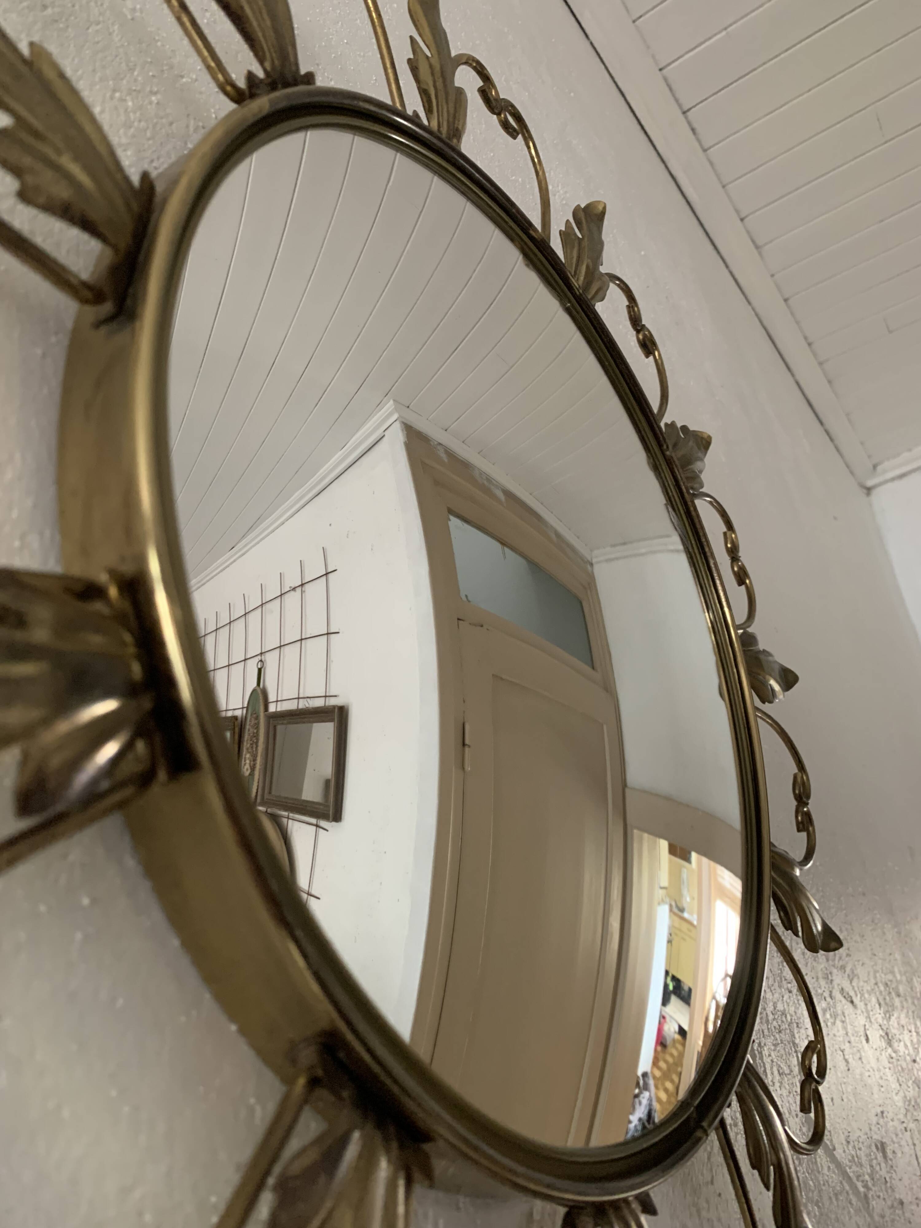 Round vintage witch mirror