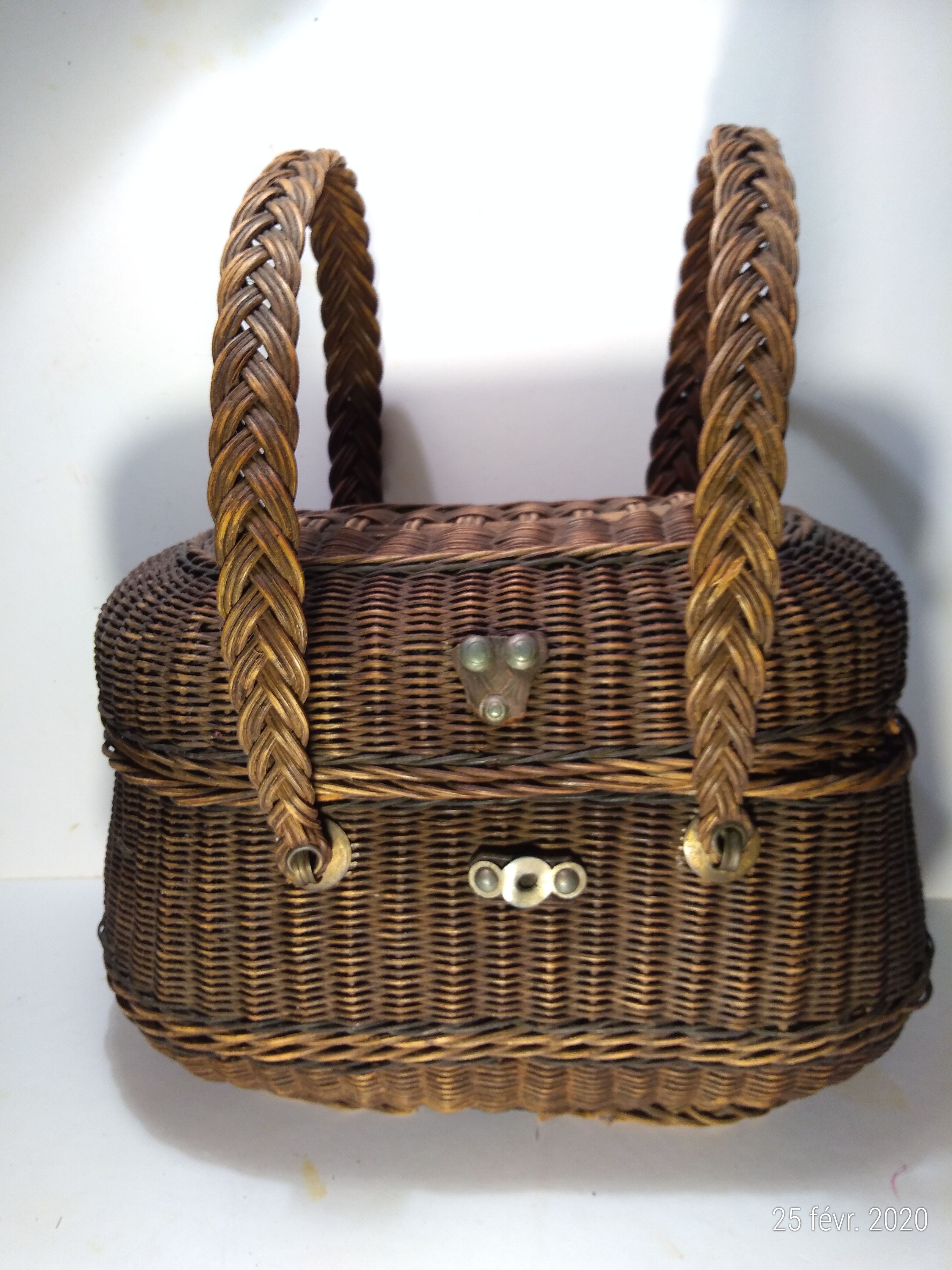 Panier de marché  ancien, osier