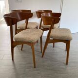 4 Helge Sibast dining chairs model 7, 1953