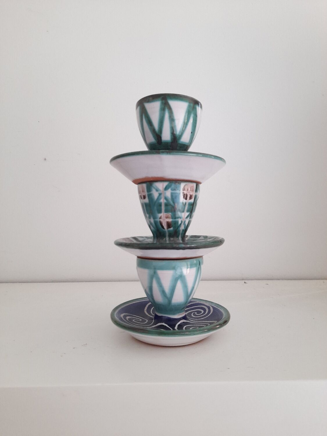 Lot de 3 coquetiers Vallauris Robert Picault