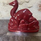 Sculpture Lama Charles Lemanceau Faience ST Clément France Art Déco 1930