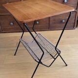 Vintage magazine rack side table