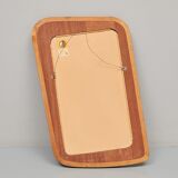 Swedish mirror mahogany Atelje Glas och wood 1960 - 52x82cm