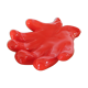 Empty hand-shaped pocket in red ceramic 80s